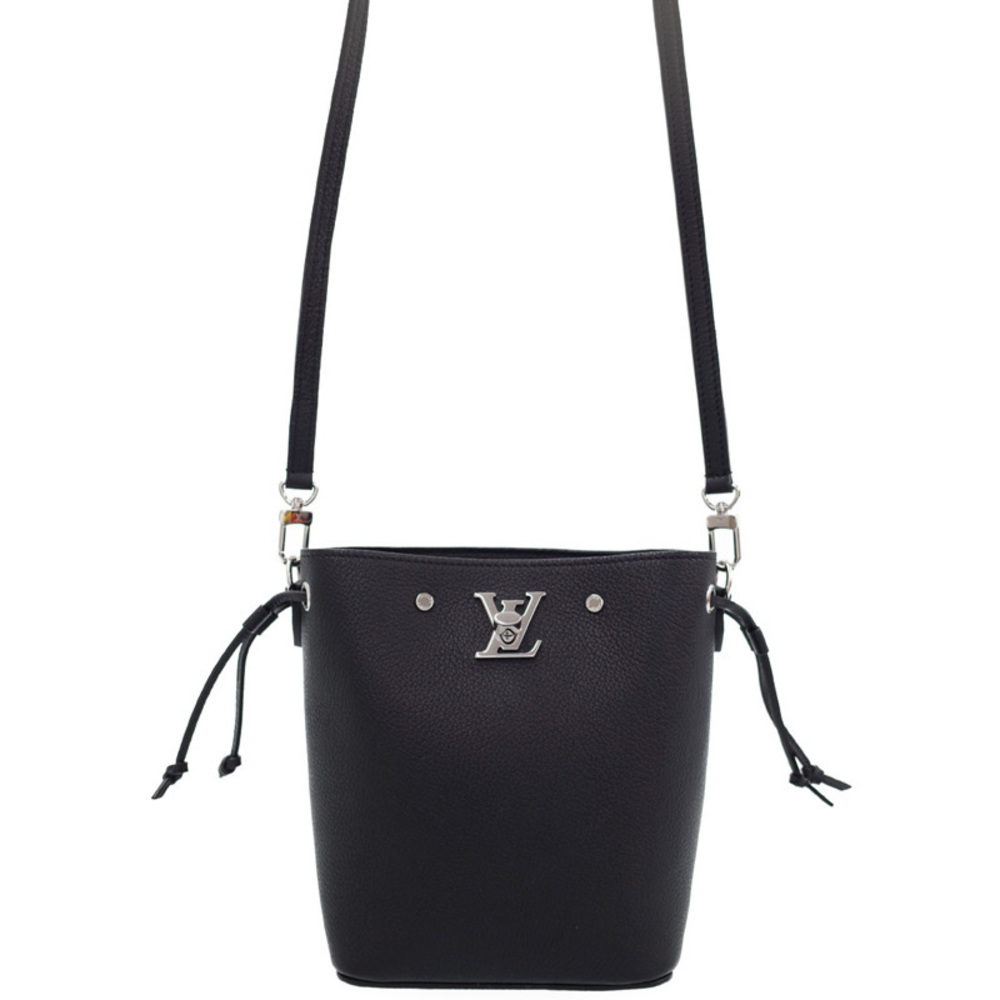 Louis Vuitton Nano LockMe Bucket Shoulder Bag Black